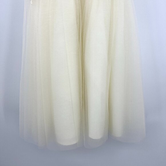 Flower Girl Lace Tulle Ivory Full Length Gown Toddler 5 - Picture 6 of 7